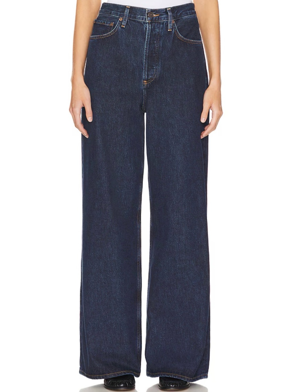 AGolde Dame High Rise Wide Leg Jeans in Pendulum Size 25